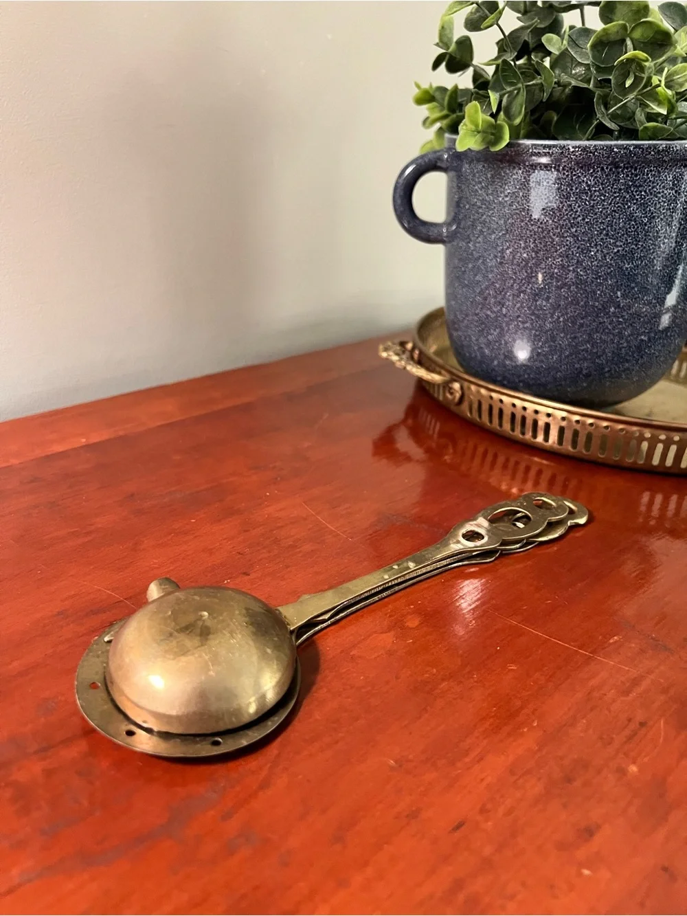 Vintage Brass Kitchen Serving Utensils - Set of 3